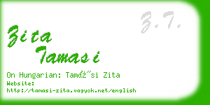 zita tamasi business card